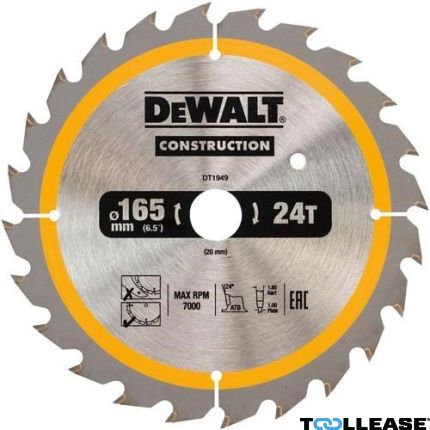 DeWalt DT1933-QZ Cirkelzaagblad 165 x 20 mm 18T ATB 20° - 2