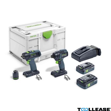 Festool 577244 TID 18 HPC 4,0-Set T18 Combiset - TID 18 Accu Slagschroevendraaier + T18+3 Accuboormachine 18V 4,0Ah Li-Ion - 11