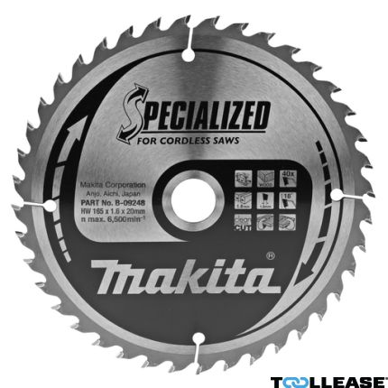 Makita B-09248 HM zaagblad Specialized Accu Hout 165 x 20 x 40T - 2