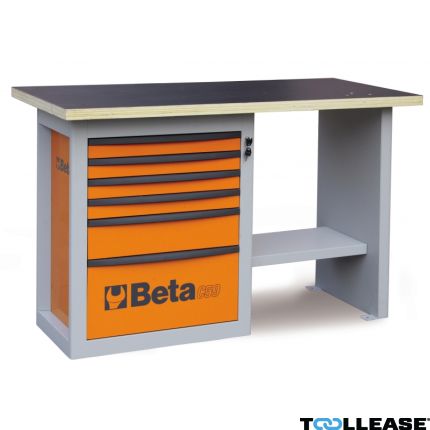 Beta 059000003 C59C-O Korte Werkbank met Ladenblok met 6 laden Oranje - 1