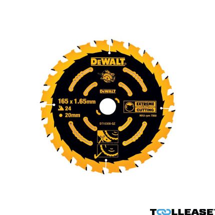 DeWalt DT10300-QZ Cirkelzaagblad 165 x 20 mm 24T ATB 5° - 2