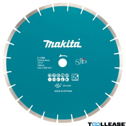 Makita E-12996 Diamantschijf universeel 355x2,8x25,4mm - 1