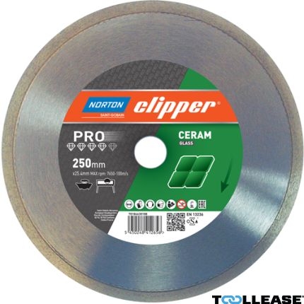 Clipper 70184630185 Pro Ceramic Glass Diamant zaagblad 200 x 25,4 mm - 1