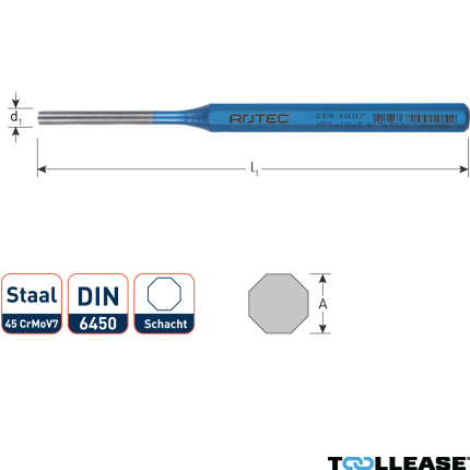 Rotec 219.1015 Pendrijver 8 mm - 1