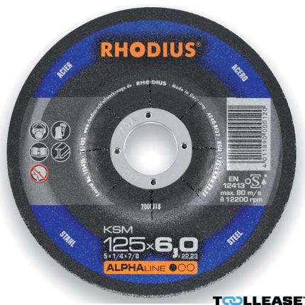 Rhodius 200018 KSM afbraamschijf Metaal 125 x 6,0 x 22,23 mm - 1