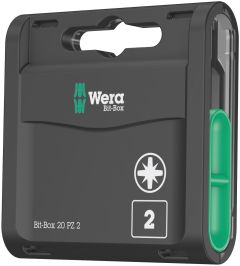 Wera 05057760001 Bit-Box 20 PZ 2x25, 1/4"