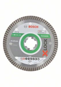 Bosch X-LOCK Diamantdoorslijpschijf Best for Ceramic Clean Turbo 125 x 22,23 x 1,4 x 7 mm 2608615132