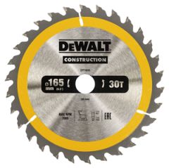 DeWalt DT1935-QZ Cirkelzaagblad 165 x 20 mm 30T ATB 10°