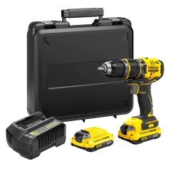 Stanley SFMCD715D2K FATMAX® V20 Accu klop-/schroefboormachine 18V 2.0Ah BRUSHLESS