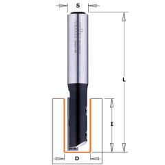 CMT 651.121.11 Rechte frees met wisselbare messen Z1 12 mm schacht 12 mm