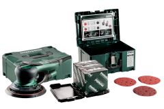 Metabo 691039000 SXE 150-5.0 BL SET Excenter Schuurmachine 150 mm 350 Watt in metaloc + 150 schuurschijven in Metaloc