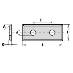 CMT 790.295.08PP WPL wisselmes F1730 29,5x8x1,5 mm (2 stuks)