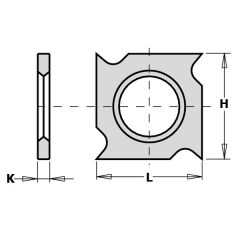 CMT 790.184.00 WPL wisselmes F1730 18x18x3,7 mm (10 stuks)