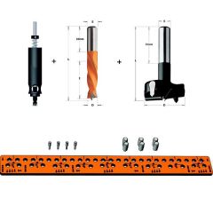 CMT CMT900-SET Universele rijboor- en potscharnier mal met booradapter, drevelboor 5mm en potboor 35mm