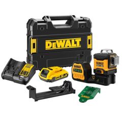 DeWalt DCE089D1G18-QW Zelfnivellerende Kruislijnlaser 3x360° Groene Straal 12V/18V 2.0Ah Li-Ion