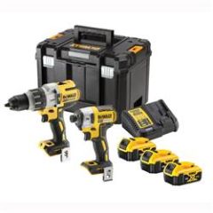 DeWalt DCK276P3T-QW Comboset 18V 3 x 5,0Ah Li-Ion - DCD996 Accuklopboormachine + DCF887 Slagschroever