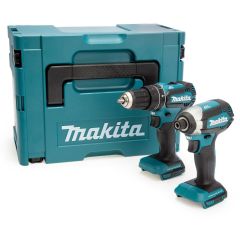 Makita DLX2283ZJ - DHP485 Accuklopboor + DTD153 Slagschroever 18V excl. accu's en lader + 5 jaar dealer garantie!