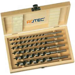 Rotec 900.1060 Slangenborenset 6-delig 230 mm in houten kist