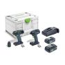 Festool 577244 TID 18 HPC 4,0-Set T18 Combiset - TID 18 Accu Slagschroevendraaier + T18+3 Accuboormachine 18V 4,0Ah Li-Ion - 11