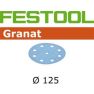 Festool 497178 Schuurschijven Granat STF D125/90 P500 GR/100 - 1